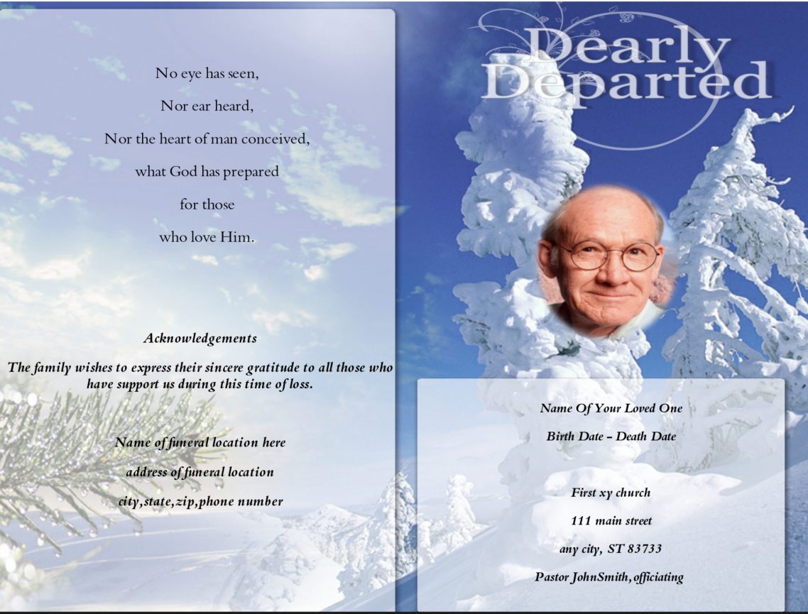 funeral flyer template