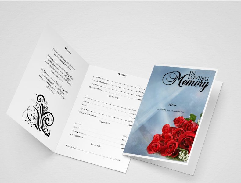 create an obituary program