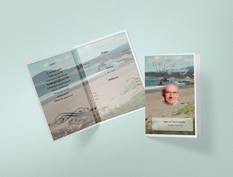 Catholic funeral program Template