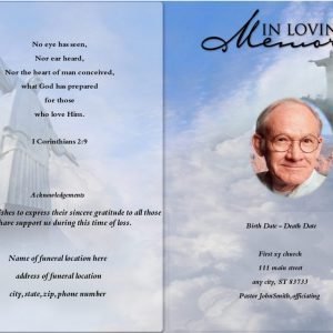 free obituary program template download