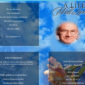 free obituary program template download