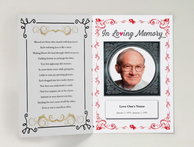 75+ Free Funeral Program Template | Self Printable Funeral ...