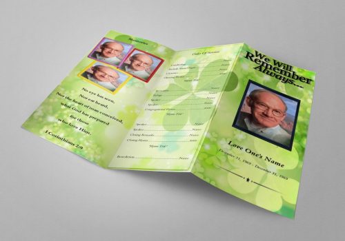 Trifold Funeral Program