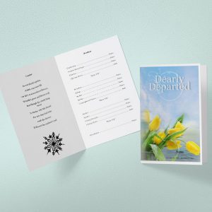 Footprint Funeral Program Template