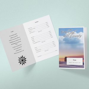 Aphorism Funeral Program Template