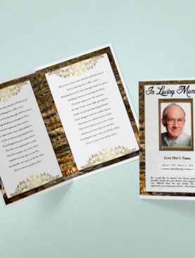 Golden Autumn Funeral Template