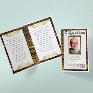 Golden Autumn Funeral Template