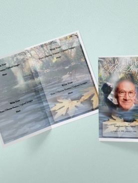 Evergreen Funeral Program Template