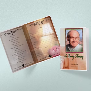 Infant Tabloid Funeral Program Template