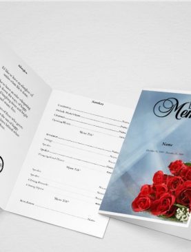 Crossing The Bar Funeral Program Template