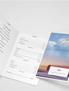 The Garden of Promise Funeral Program Template