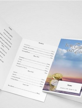 Garden of Promise Funeral Program Word Template