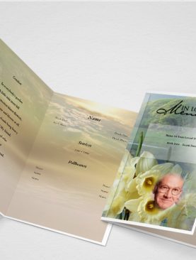 Bloom Funeral Program Template