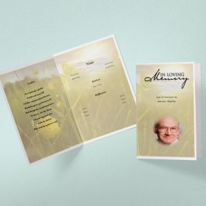 Brown View Funeral Program Template