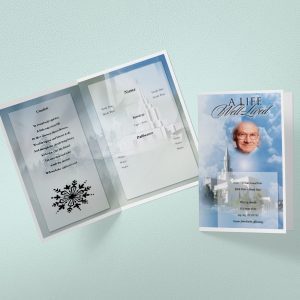 Cloud Cover Funeral Program Template