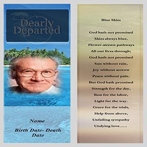 Funeral Bookmark Template
