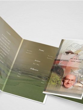Peace View Funeral Program Template