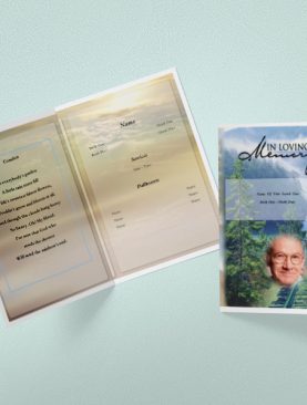 Tree Branch Funeral Program Template