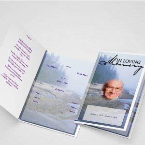 Afterglow Funeral Program Template