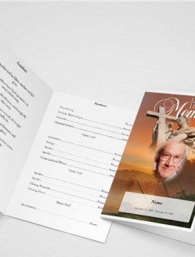 Spangle Funeral Program Template