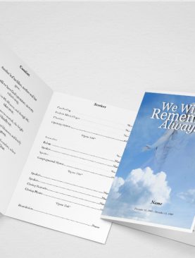 Crossing Funeral Program Template