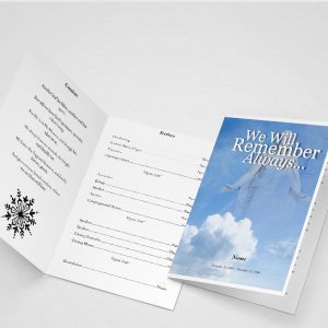 Crossing Funeral Program Template