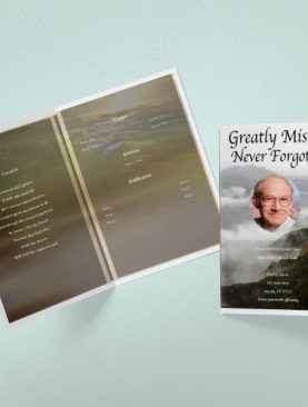 Darker Funeral Program Word Template