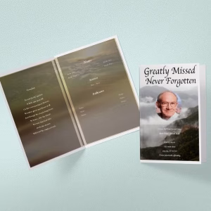Darker Funeral Program Template
