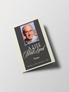 Green Floral Funeral Template