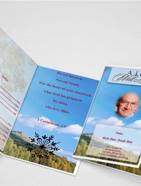 General Card Funeral Program Word Template