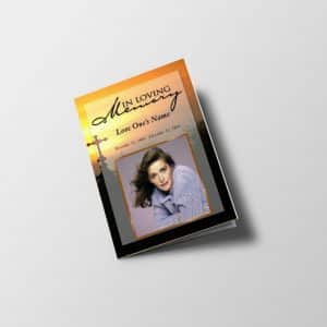 Sun Set Cross Funeral Template