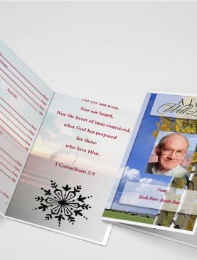 Nature Park Funeral Program Word Template