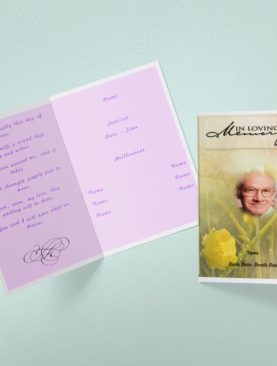 Peace Garden Funeral Program Word Template