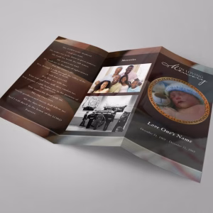 Infant Trifold Funeral Program Template