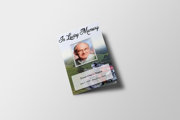 Bike Ride Funeral Program Template
