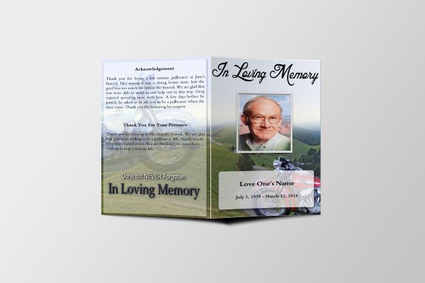 Bike Ride Funeral Template