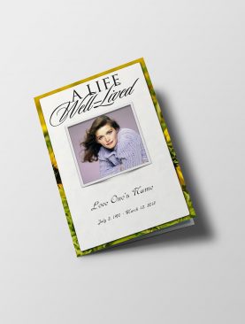 Sunflower Funeral Program Template