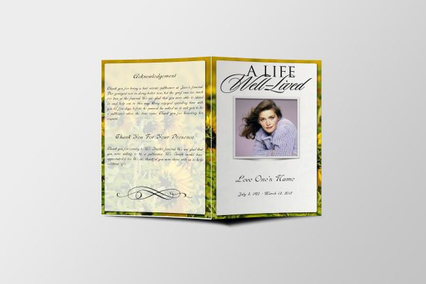 Sunflower Funeral Template