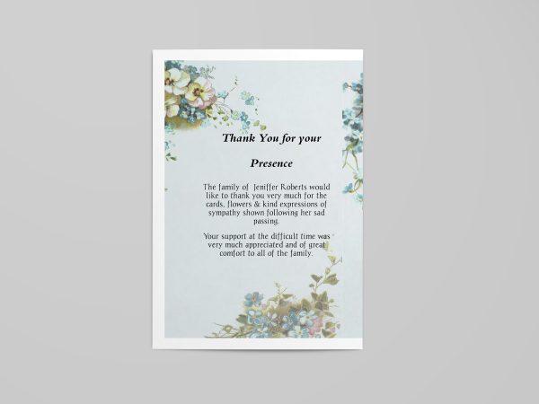 royal natural funeral program template back cover