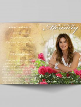 Women Special Funeral Program Word Template