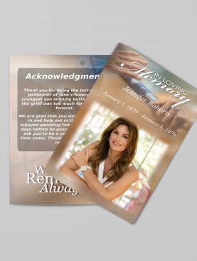 Sports Themed Funeral Program Word Template