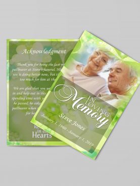 Celtic Irish Green Funeral Program Word Template