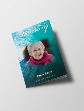 Blue Ocean Funeral Program Word Template