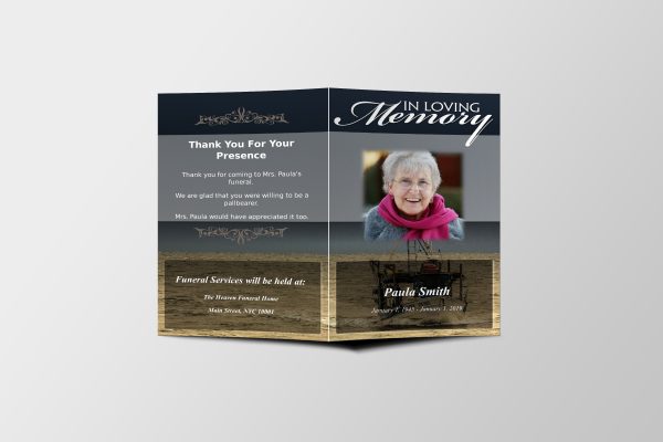 Fisherman Funeral Program Template