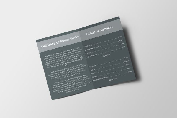 Fisherman Funeral Program Template Inside Booklet