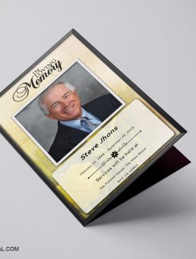 Memorial Funeral Program Word Template