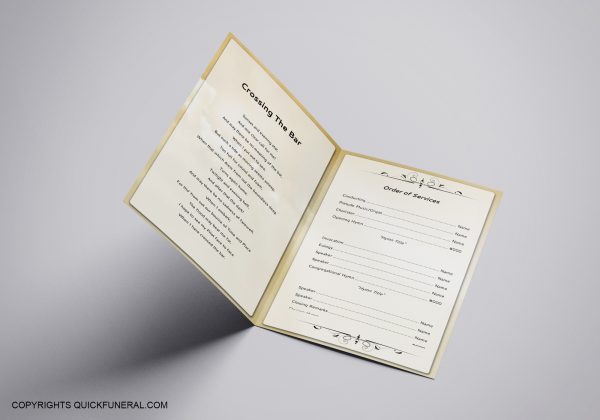 Memorial Funeral Program Template
