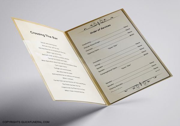 Memorial Funeral Program Template Booklet