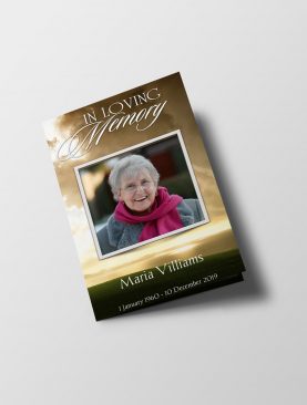 Dark Cloud Funeral Program Word Template