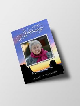 Sunset Funeral Program Template
